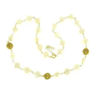 Colar de Pérolas e Filigrana