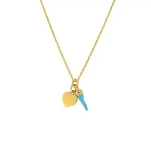 Colar com Coração e Berloque