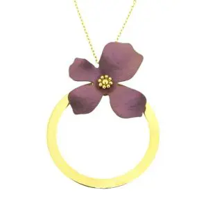 Colar Flor em Titânio