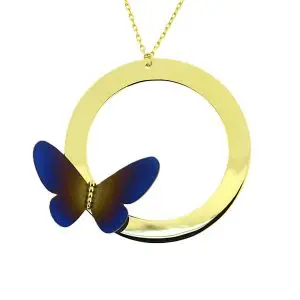 Colar Borboleta em Titânio