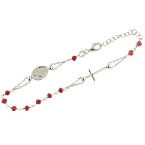 Pulseira Terço Coral/Vermelho