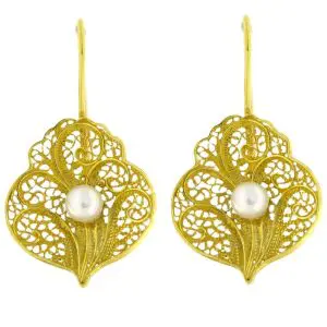 Brincos de Filigrana e Pérola