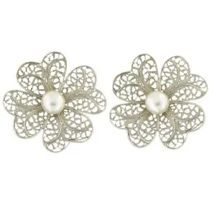 Brincos de Filigrana e Pérola