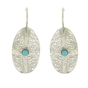 Brincos de Filigrana e Turquesa