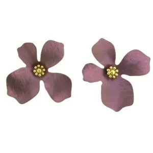 Brincos Flor em Titânio