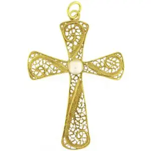 Cruz de Filigrana com Pérola