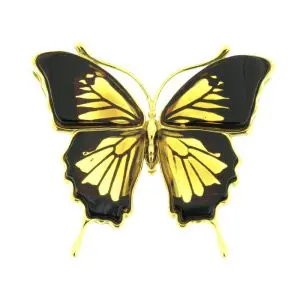 Berloque/Alfinete Borboleta em Âmbar