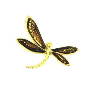 Berloque Libelinha em Âmbar