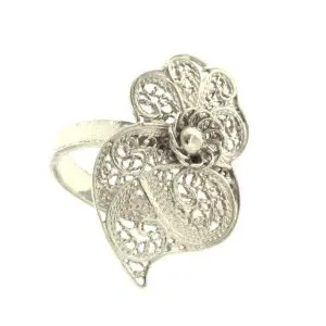 Anel Coração de Filigrana