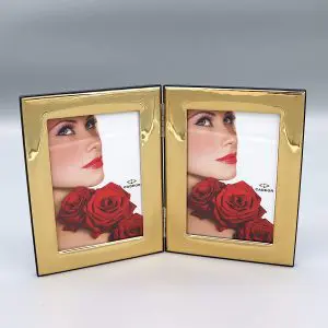 Moldura Dupla Martelada Dourada