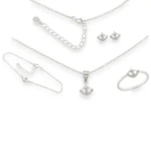 Conjunto Colar Brincos e Anel