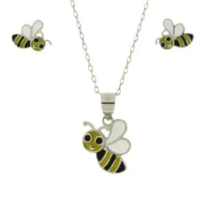 Conjunto Colar e Brincos Abelhinha