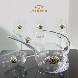 Conjunto Parras Decanter e 4 Copos