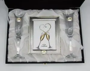 Conjunto Par de Flutes e Moldura