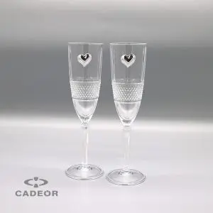 Par de Flutes Coração