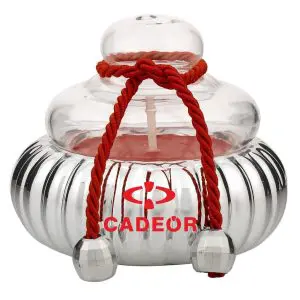 Porta-velas com tampa