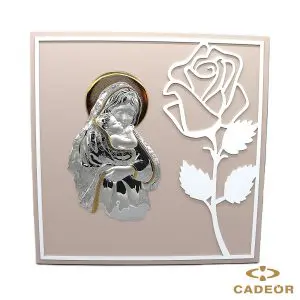 Placa Amor de Mãe com Rosa