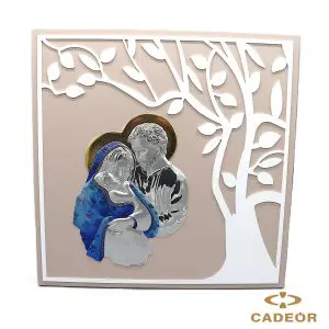 Placa Sagrada Família com Árvore da Vida