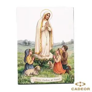 Placa N. Sra. de Fátima com Pastorinhos