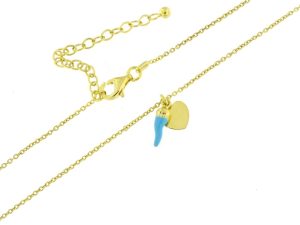 Colar com Coração e Berloque