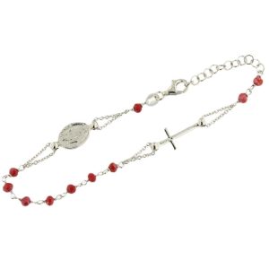 Pulseira Terço Coral/Vermelho