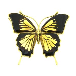 Berloque/Alfinete Borboleta em Âmbar