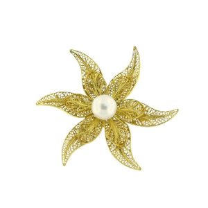 Alfinete de Filigrana com Pérola