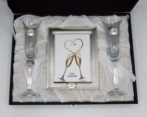 Conjunto Par de Flutes e Moldura