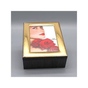 Caixa com Moldura Martelada Dourada