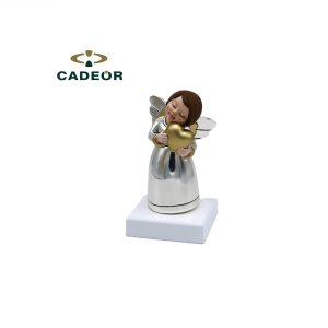 Anjinho com Coração e Base Branca